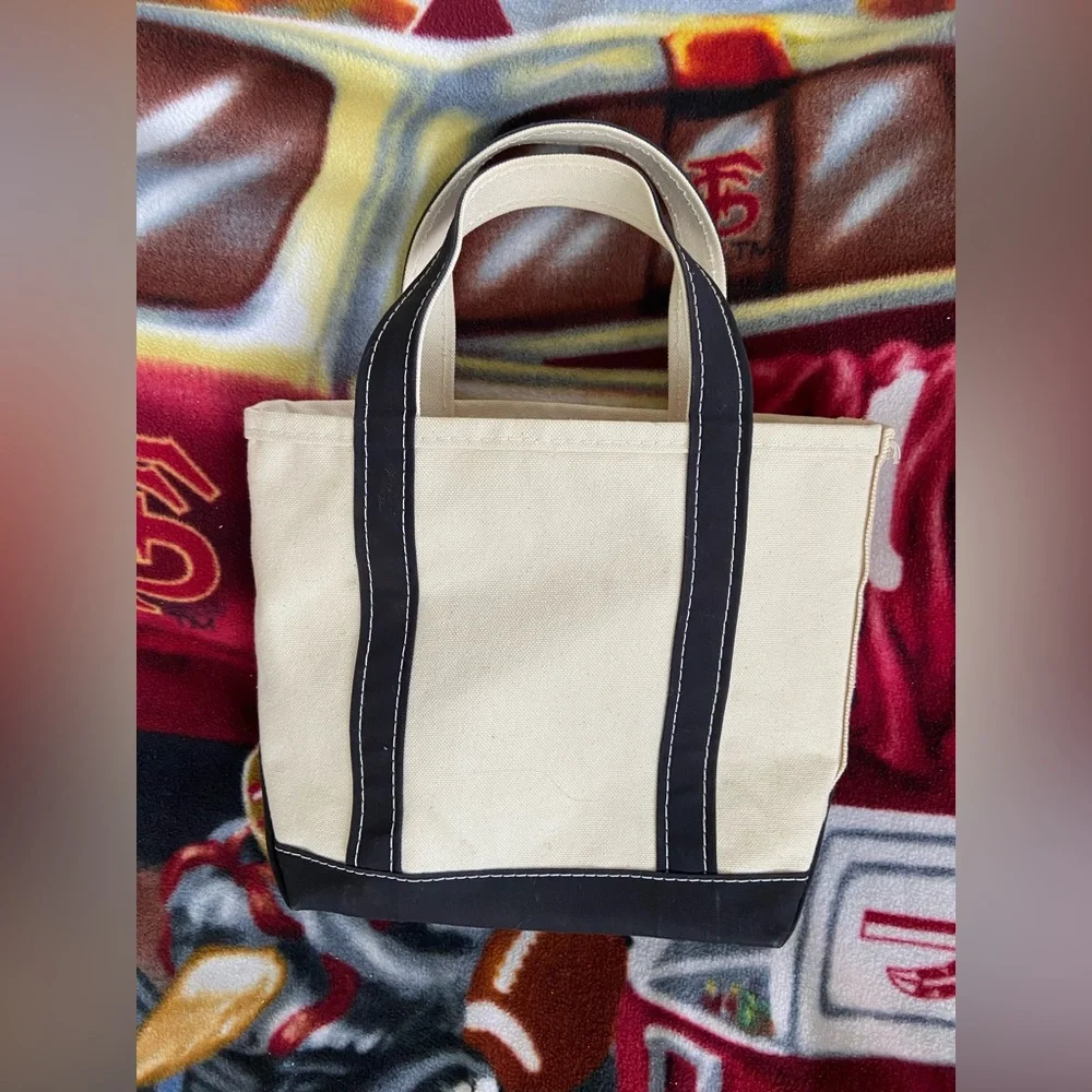 Florida State University L.L. Bean Cream and Black Tote handcrafted
